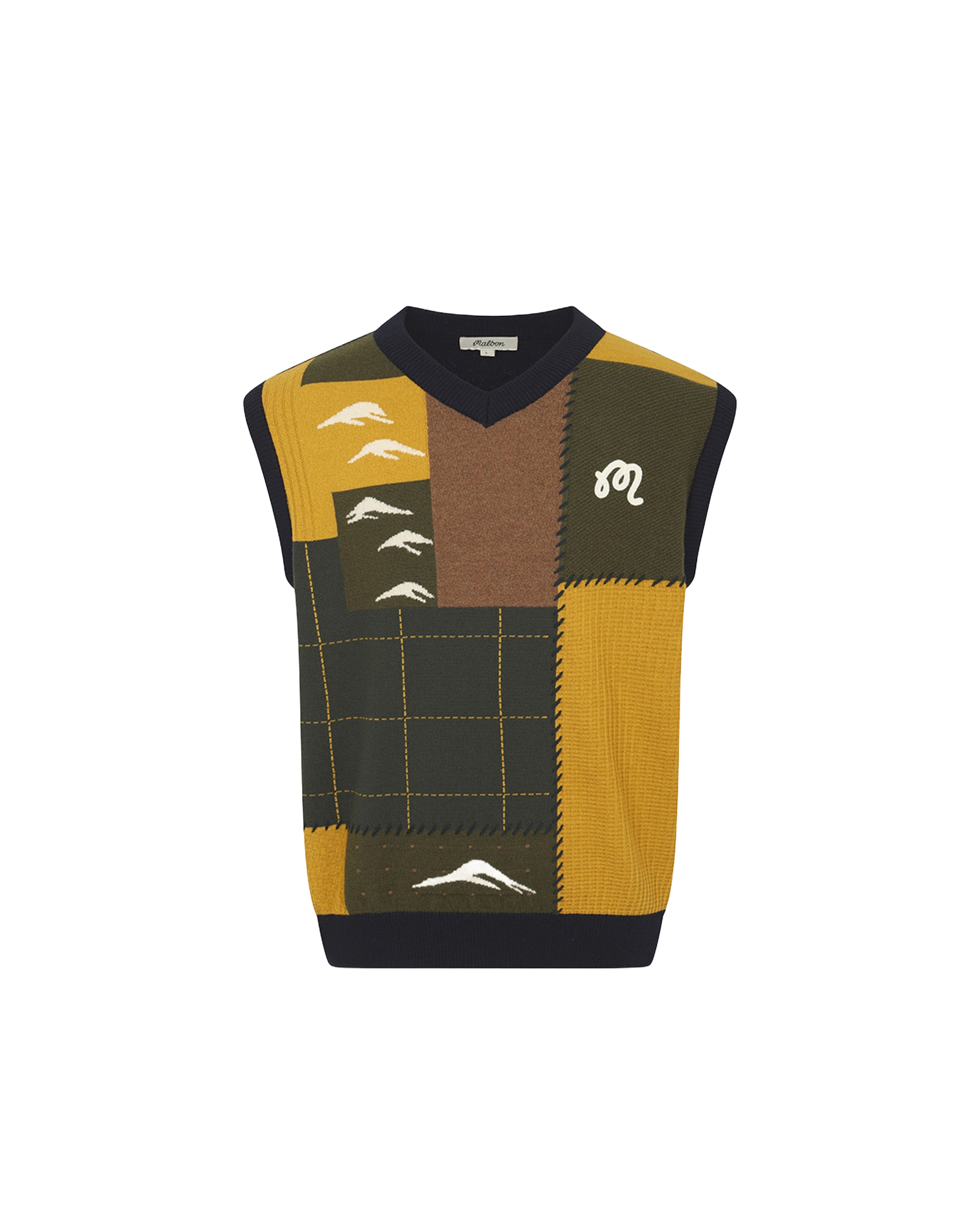 Malbon Studio Seoul Edo Jacquard Knit Vest